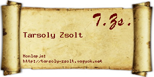 Tarsoly Zsolt névjegykártya